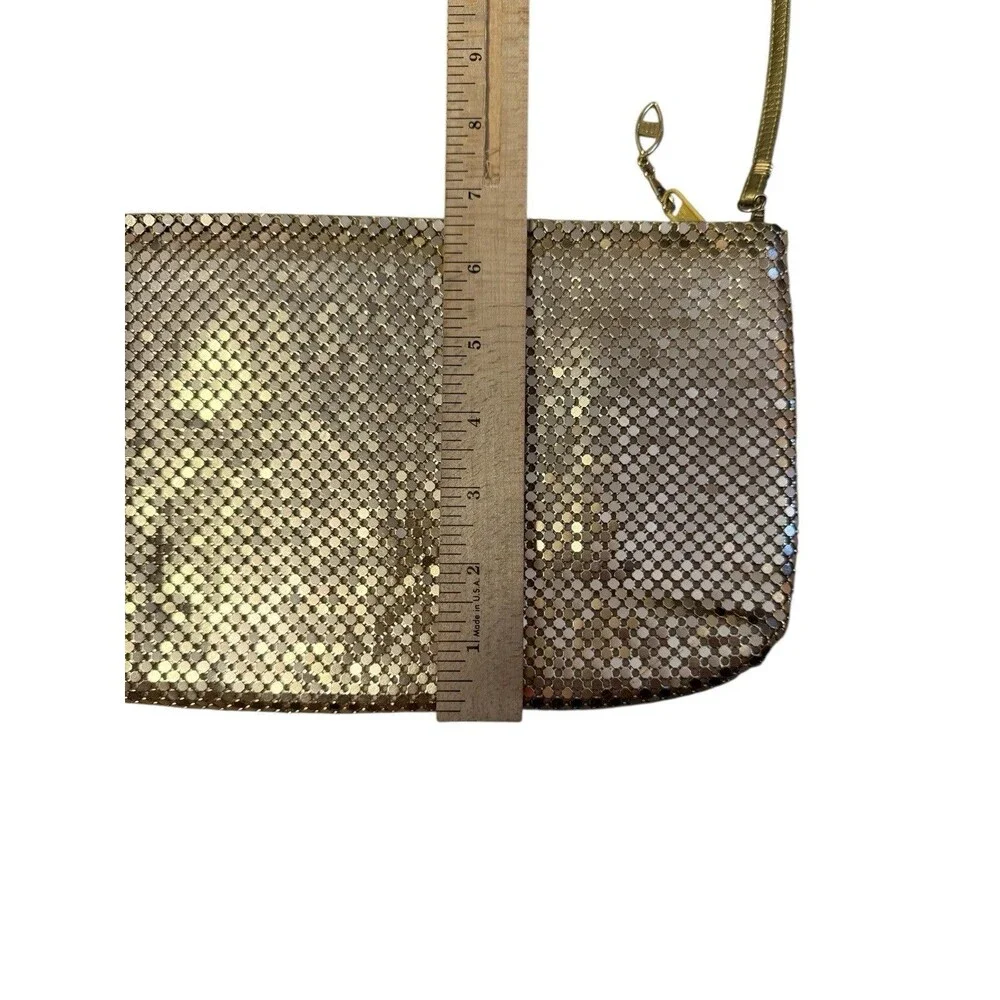 Vintage Gold Tone Metal Mesh Evening‎ Shoulder Bag & Zipper Closure Hong Kong